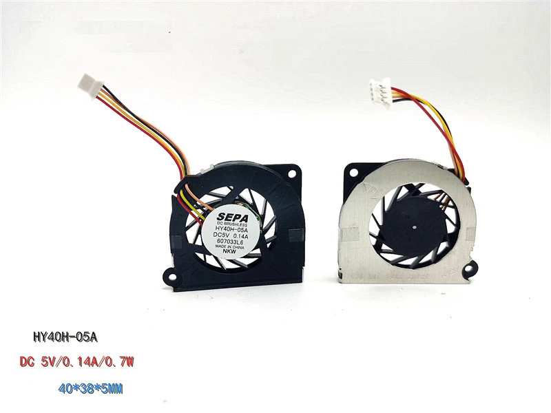 

Radiator CPU Cooler Fan For SEPA HY40H-05A Max Airflow Rate 40*38*5mm 4005 4CM DC 5V 0.14A Notebook Turbo Blower PWM Cooling