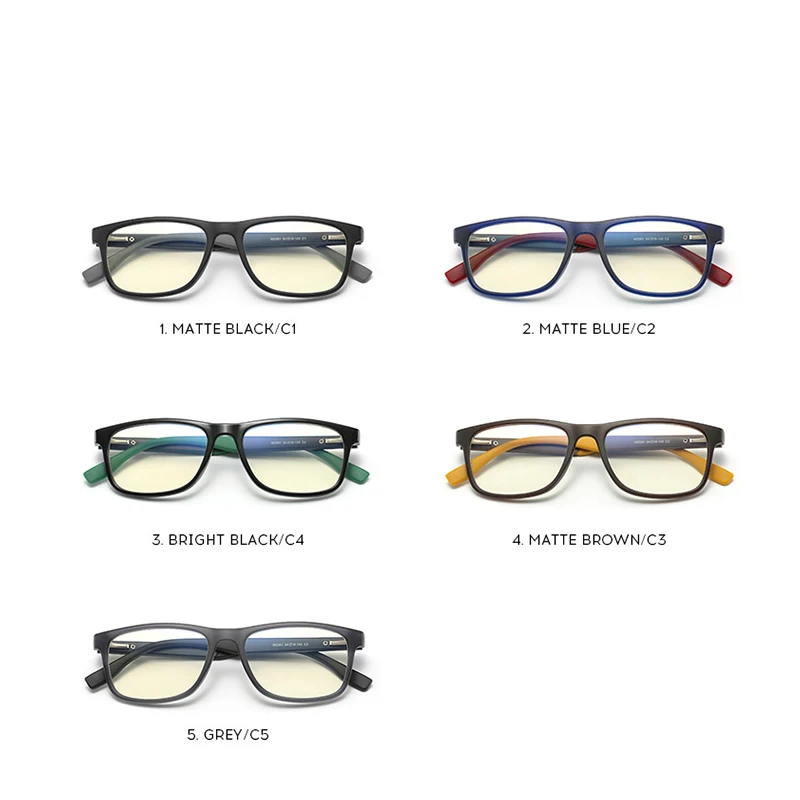 Очки для мужчин и женщин оптическая оправа антибликовые квадратные TR90 с защитой