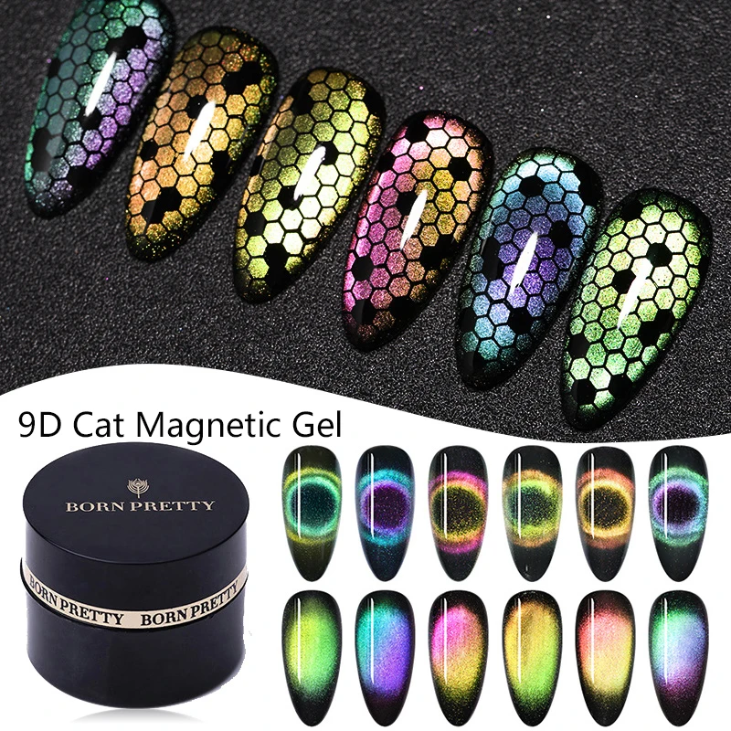 От BORN PRETTY 9D Хамелеон для использования с магнитом Гель лак ногтей кошачий