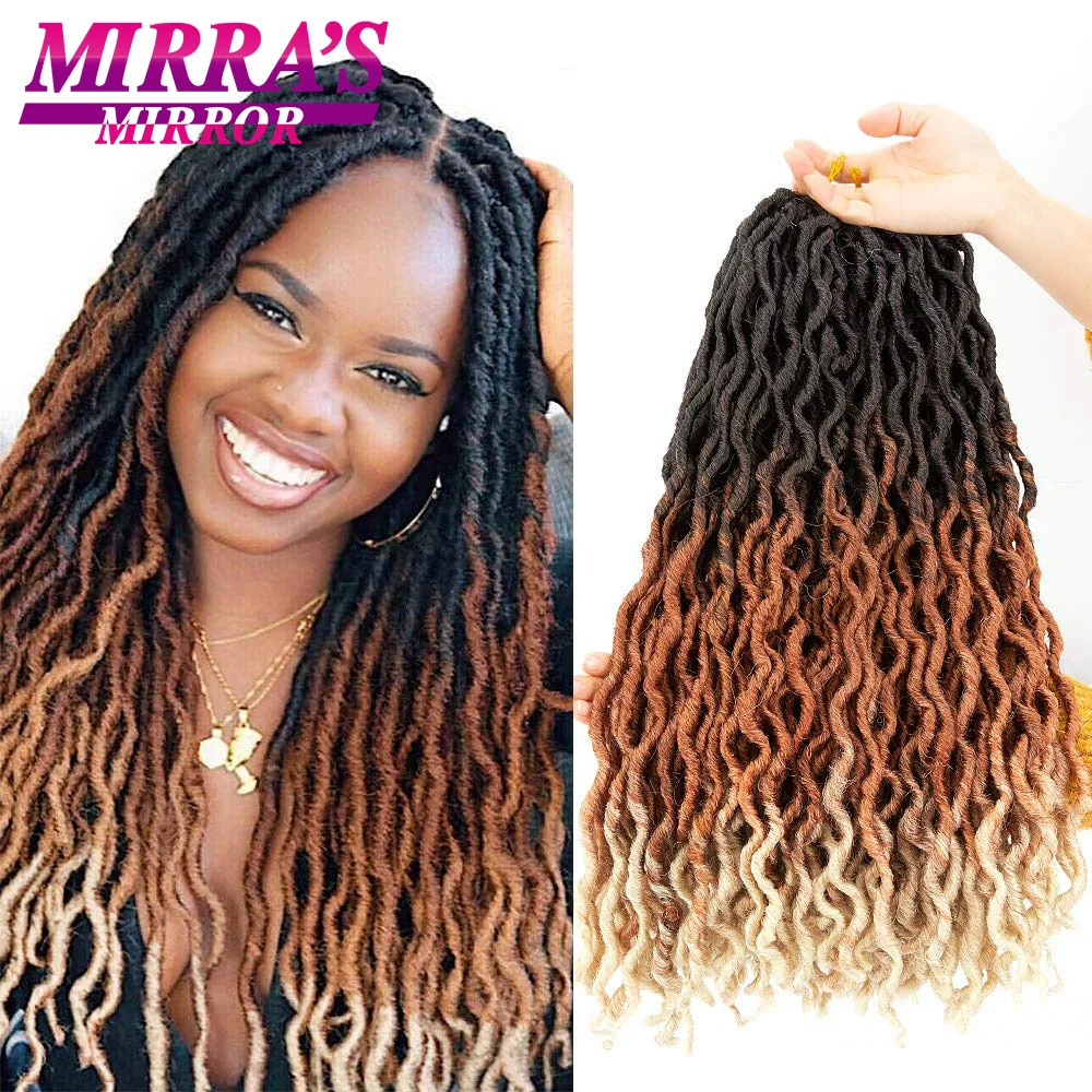 

Цыганские искусственные волосы 18 дюймов Омбре волнистые кудрявые богини Locs Dreadlocs синтетические плетеные волосы для наращивания для черных женщин
