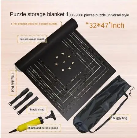 Puzzles Mat Jigsaw Roll Felt Play Large For Up To 3000 Pieces Puzzle Accessories Portable Travel Crawling Baby Toys | Игрушки и хобби