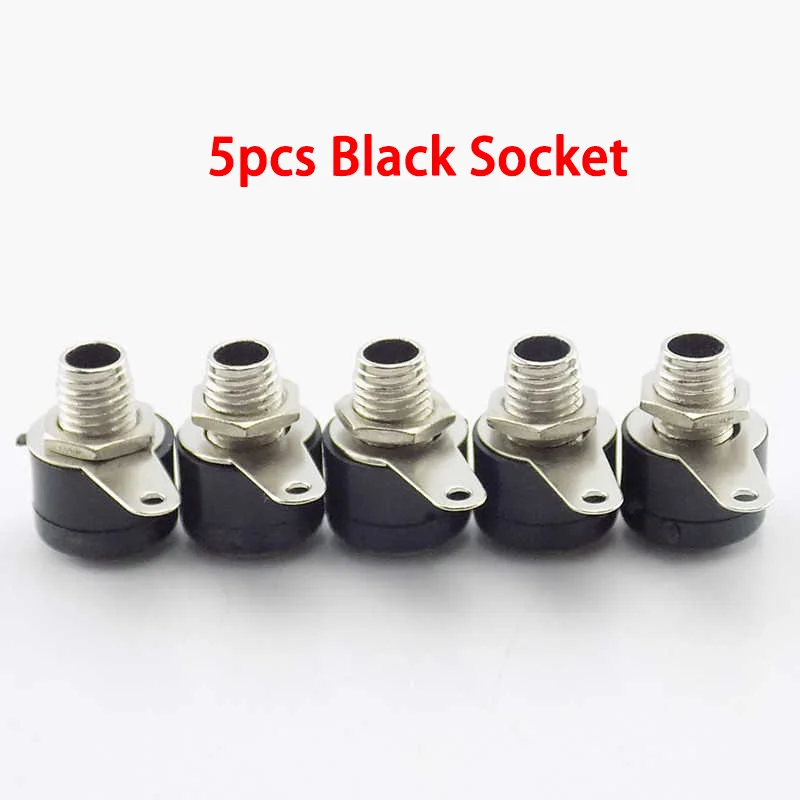 

10pcs 4mm Banana Plug Banana Socket Insert Connector Nickel Plated Diy Tester Instrument Terminal Electrical Supplies