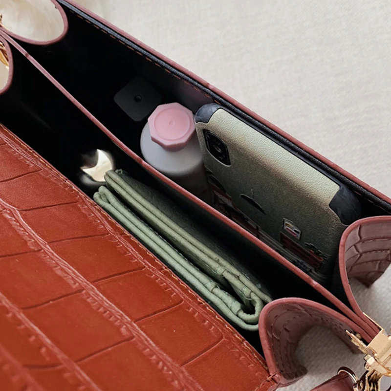 2020 женские сумки через плечо из искусственной кожи с каменным узором сумка