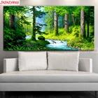 Большие настенные художественные фотографии 5D Diy алмазная живопись красивый лес реке Алмазная вышивка-мозаика стразами вышивка крестиком Y3462