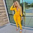 Осенний комплект из двух предметов Yiallen, женская спортивная куртка на молнии с капюшоном и карманами и леггинсы с длинным рукавом, подходящие комплекты, стрейчевый костюм для тренировок, 2021