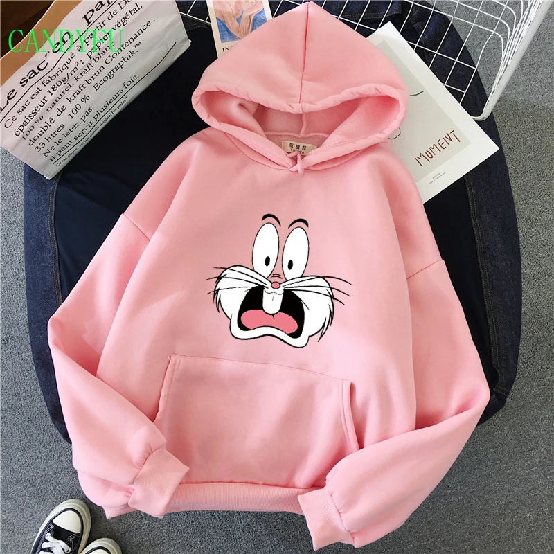 New Anime Kawaii Ladies Hoodies Kpop Fashion Street Harajuku Hoodie Women Pullover Pink Aesthetic Vintage Sweatshirt