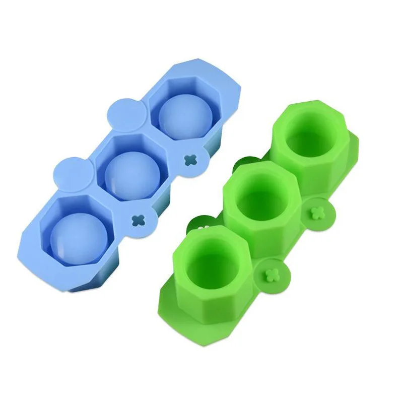 3 отверстия цветочный горшок форма для вазы Круглый Геометрические силиконовые