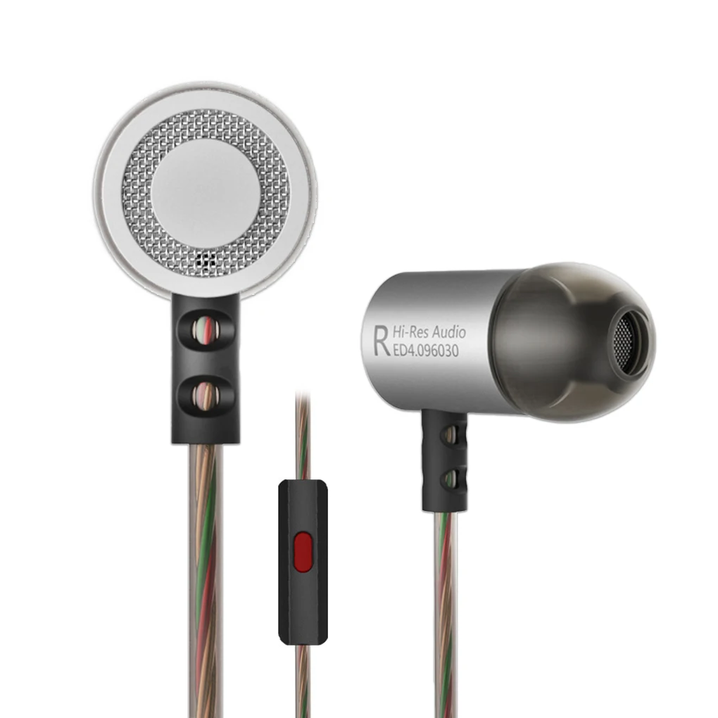 

KZ ED4 Metal Stereo Earphones with HD Microphone HiFi Headset Bass Earbuds Monitor Noise Isolating Earpiece Original Headphones
