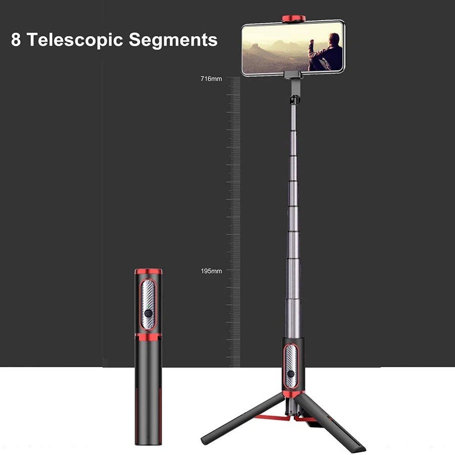 Селфи-палка MAMEN компактная с Bluetooth и держателем для телефона 3 цвета | Электроника
