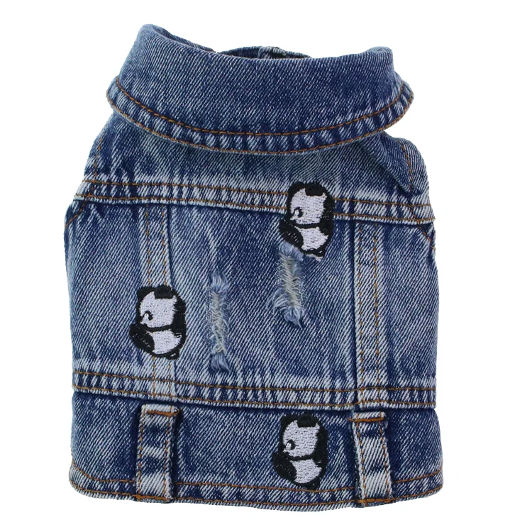 

Джинсовая куртка с принтом китайской панды для чихуахуа, Йорка, щенка