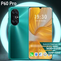 global version p60 pro 6 7inch smart phone full screen android mobile phone 7000 battery capacity 16512g face id cellphone