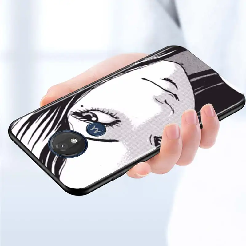 

Anime Horror Comics for Motorola G9 G8 G E7 E6 One Play Marco Hyper Fusion Stylus Power Edge Plus Black Phone Case
