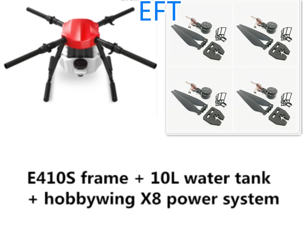 Четырехосевой резервуар для воды EFT E410S 10 л с крылом и системой питания