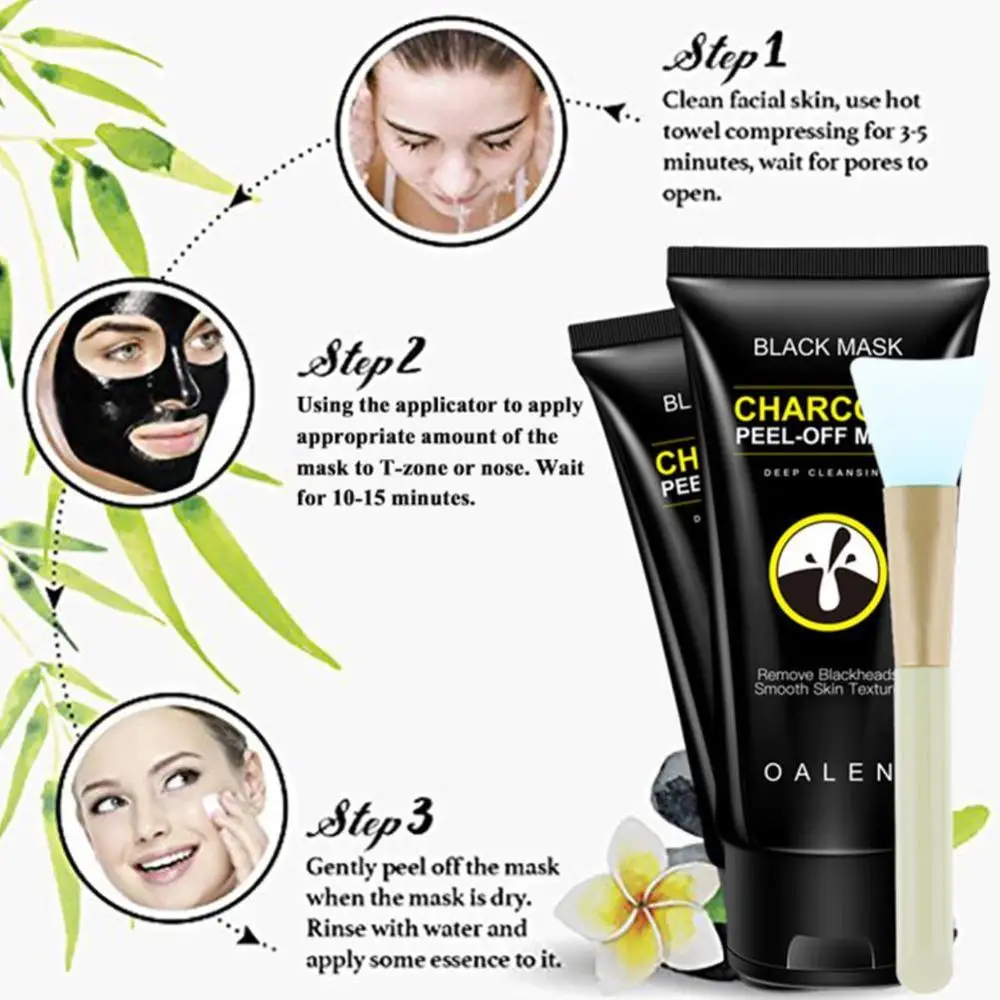 Black Charcoal Mask Peel-off Purifying Deep Cleansing Remove Blackhead Acne Scar Anti Wrinkles Face Skin Care | Красота и здоровье