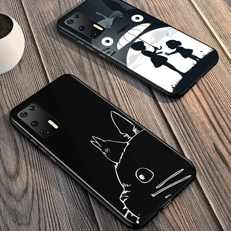 

Silicone Cover Anime Studio Ghibli Totoro For Huawei P40 P30 P20 Pro P10 P9 P8 Lite E Plus 2019 2017 Phone Case