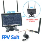 Простая в использовании Система FPV, передатчик широкого напряжения 5,8 ГГц 40 каналов 600 мВт + мини-камера FPV с 7-дюймовым IPS дисплеем для FPV гоночного дрона