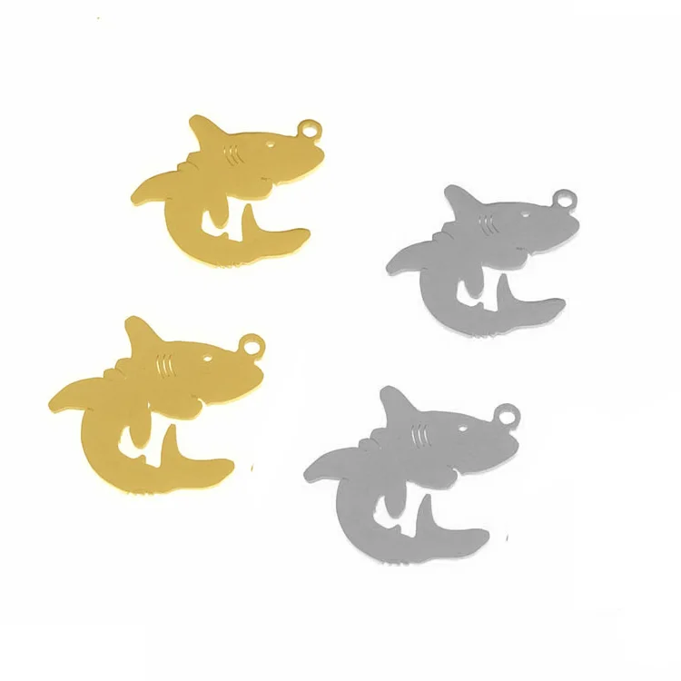 5 шт. подвески из нержавеющей стали с изображением акулы морской рыбы серьги