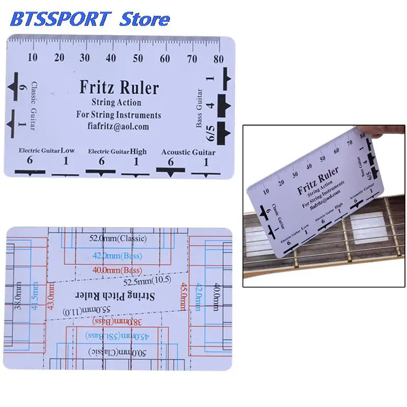 1 шт. гитарный струнный измеритель натяжения струн линейка шаг измерительный