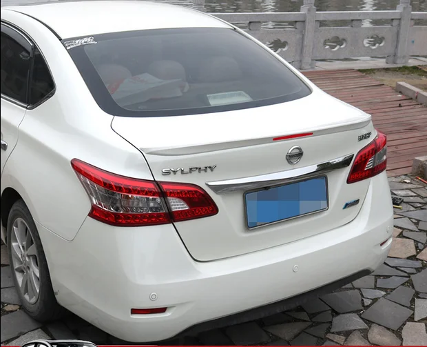 Непокрашенный задний спойлер крыла для Nissan Sentra 2013-2019 стиля задний багажник из АБС с световым ободом 1 шт.