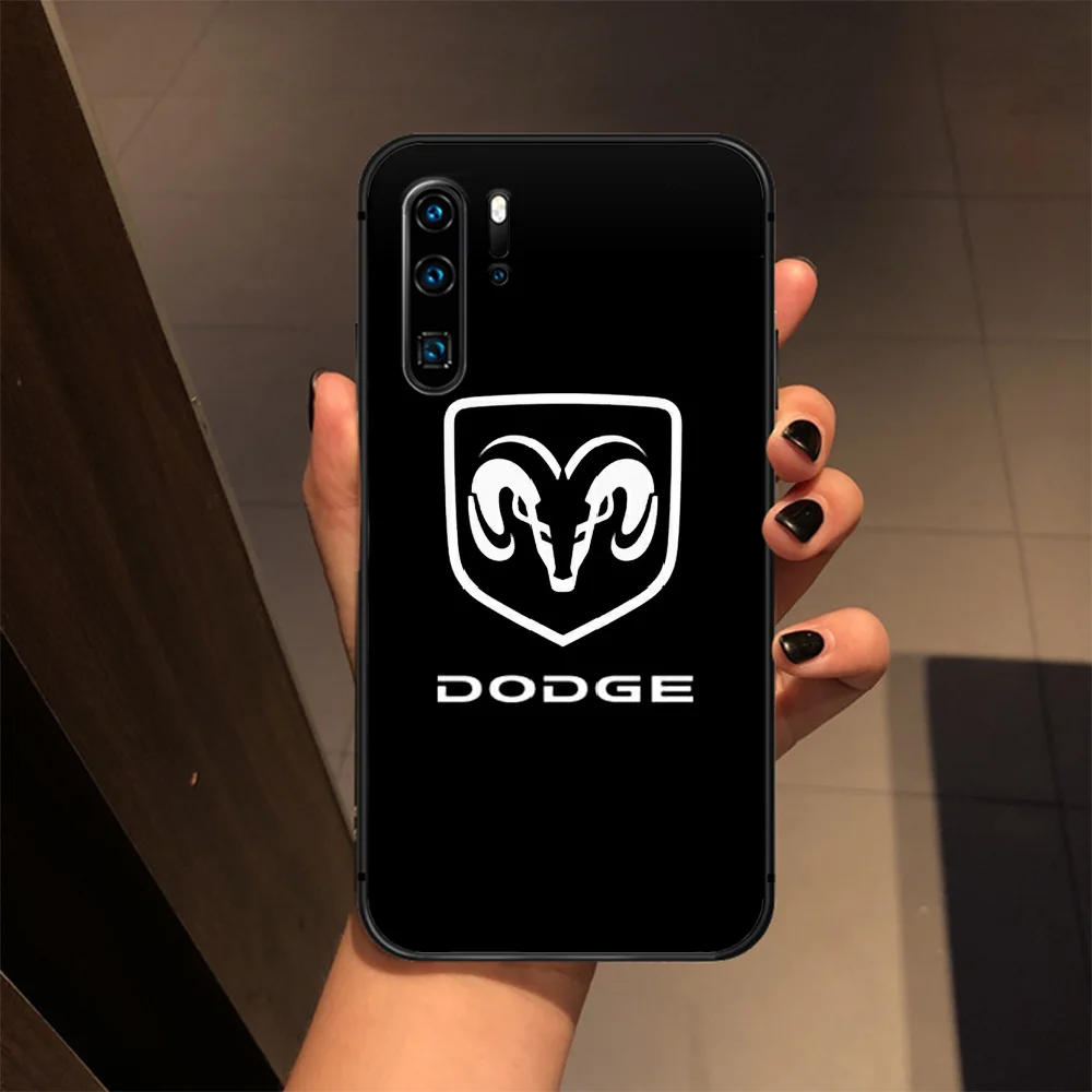 

Dodge Phone Case For Huawei P Mate 10 20 30 40 Lite Pro smart Z 2019 nova 5t black Shell Silicone Cell Painting Funda Soft Coque