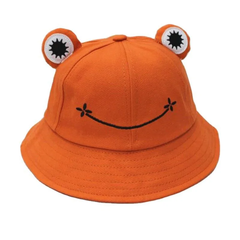 

2020 Ladies Frog Bucket Hat Women's Casual Parent-child Plain Women Panama Outdoor Hiking Beach Fishing Hat Sun Hat Sunhat Bob