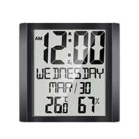 large screen wall clock home temperature and humidity meter alarm clock living room digital electronic clock