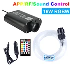 Волоконно-оптический автомобильный светильник, управление через приложение, звездное освещение, 12 В, лимузин, светодиодный волоконно-оптический кабель, разные размеры, освещение