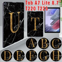 case for samsung galaxy tab a7 lite 8 7 sm t220 sm t225 initial letter pattern ultra thin cover for tab a7 lite 2021 tablet case