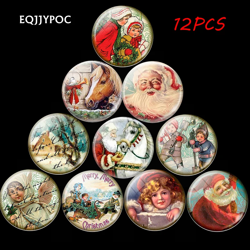 12 шт мультфильм к Рождеству магнит на холодильник Снеговик Санта Аниме Дети