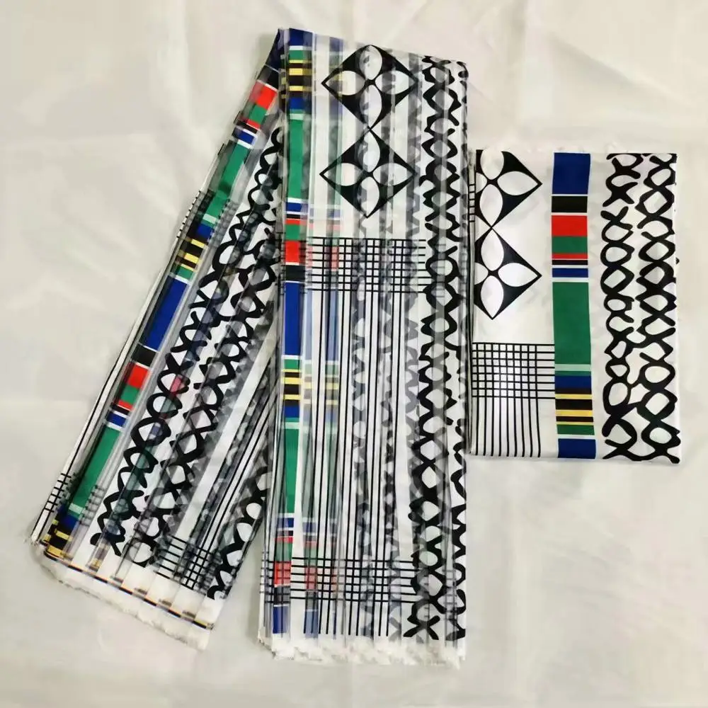 Дешевая шелковая ткань африканская с принтом 6 ярдов в партии оптовая продажа