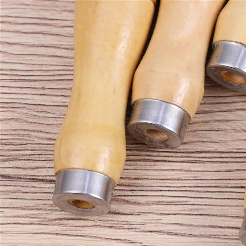 Деревянная ручка для нарезки файлов 5 шт. ручной инструмент работы по дереву|Ножи|