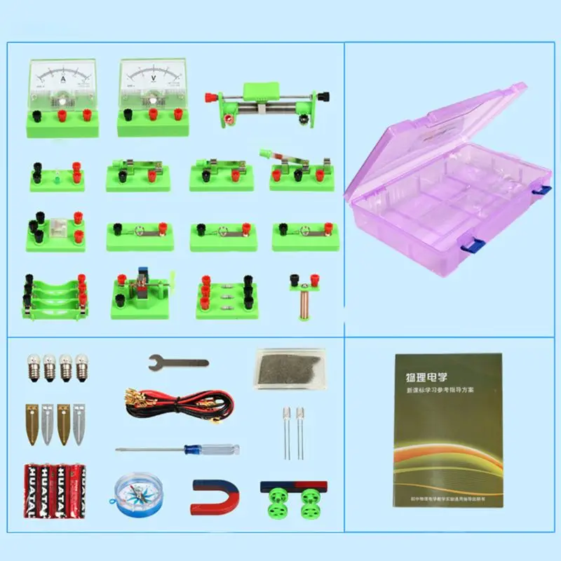 

Electromagnetic Experiment Equipment Set Physics Labs Circuit Learning Kit Basic Electricity Discovery Principles Kit