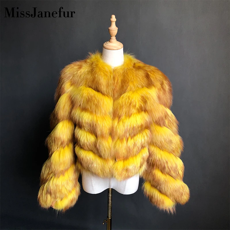 Пальто из натурального меха 100% натуральная Меховая куртка женская зимняя теплая