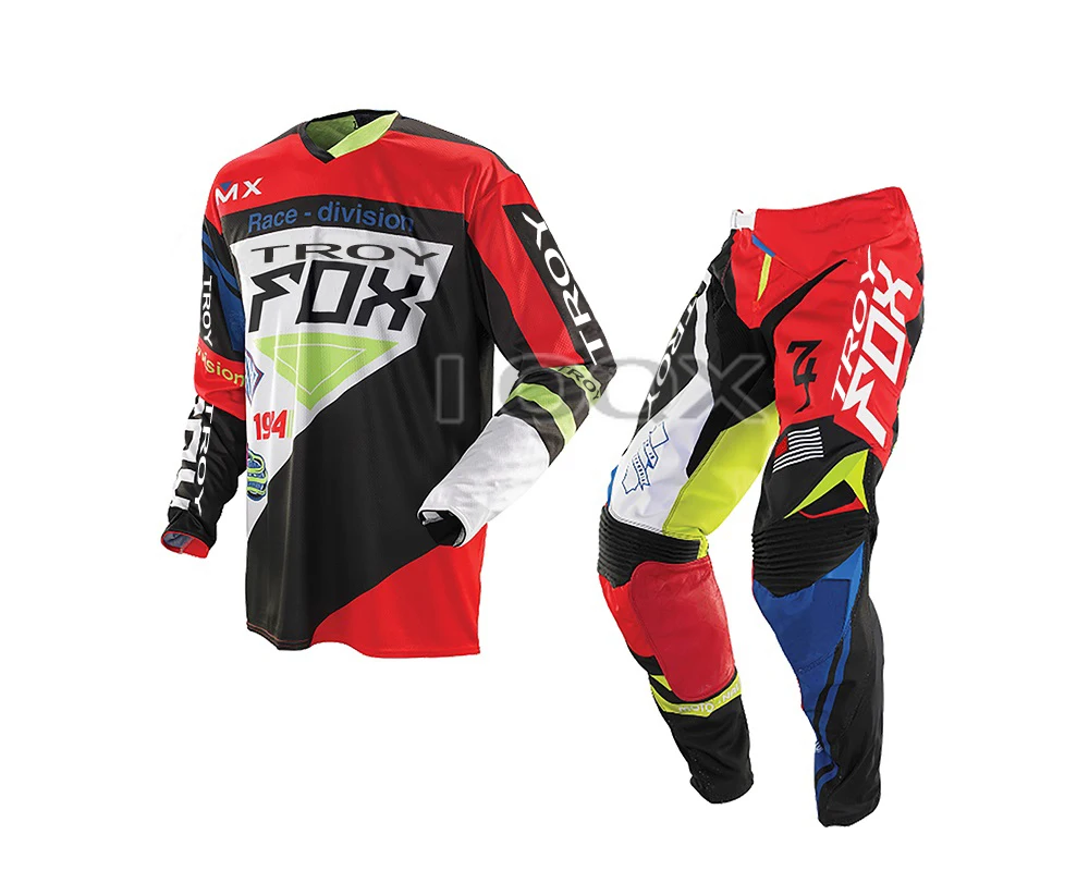

Troy Fox Mountain Bicycle Offroad Gear Set Mens Motocross Suit 360 Divizion Full Set Jersey Pants Motorcycle Kits
