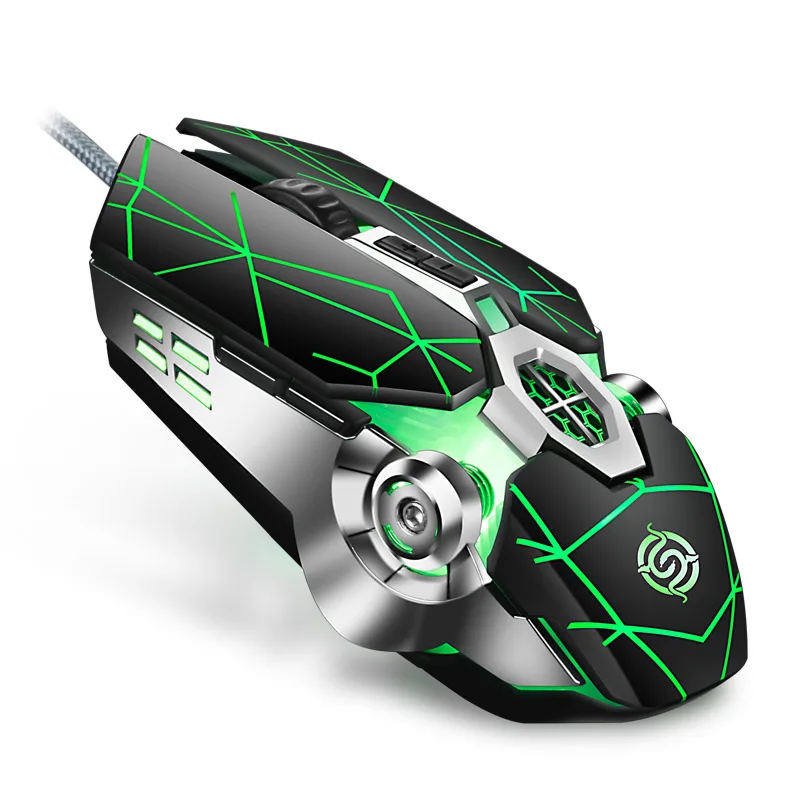 

E-sports Q7 gaming mouse 7-button USB wired gaming mouse professional optical mouse adjustable 4000 DPI four gear adjustment