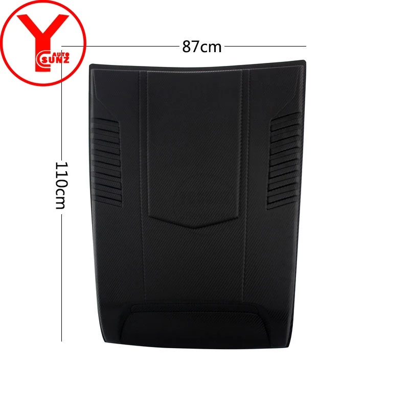 Черная Блестящая крышка автомобильной капота YCSUNZ 5D овальное отверстие