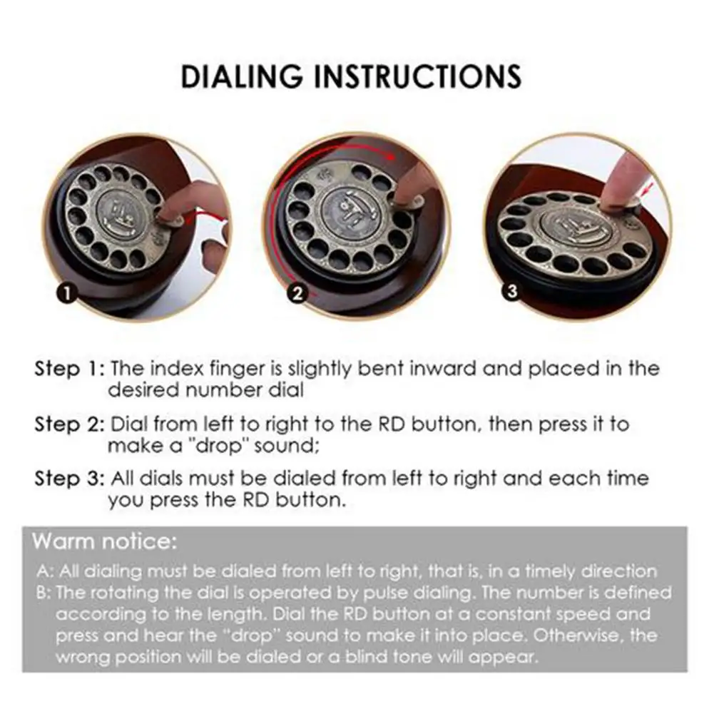 Стационарные телефоны старинный классический телефон с вращающимся циферблатом