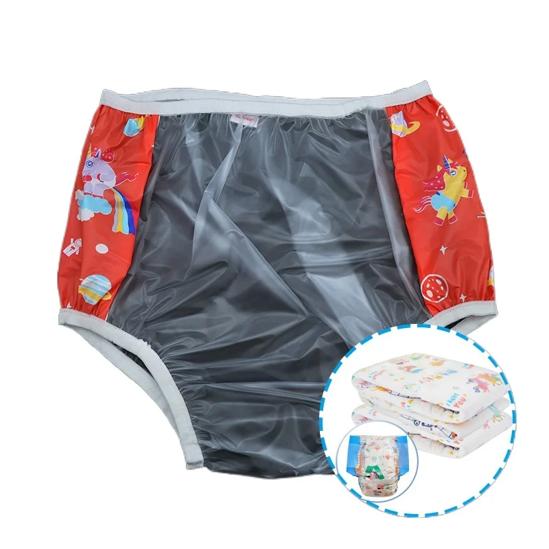 abdl Adult Incontinence Briefs Plastic PVC Pants Elastic Waterproof  reusable diapers babys pants ddlg 3pcs Adult daddy girl Dom