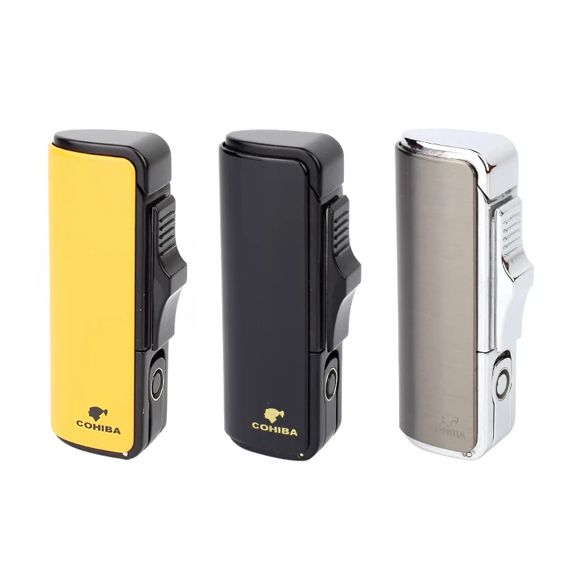 Зажигалка COHIBA для сигарет газовая зажигалка курения сигарета дырокол пламя 3