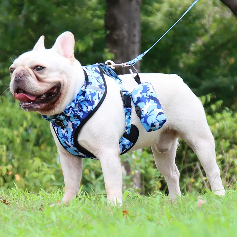 

Lovely Reflective Dog Harness Cartoon Adjustable Soft Walking Leash Set Puppy Cat Quick Release Vest
