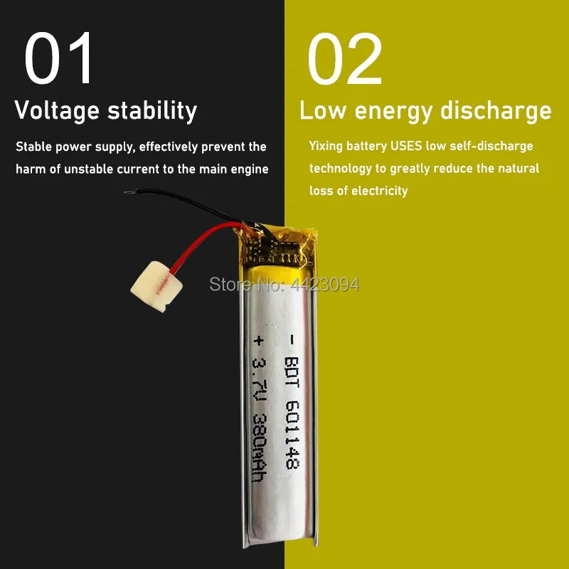 3 7 V 380mAh 601148 литий-полимерный перезаряжаемый литий-ионный аккумулятор для Mp3 MP4 MP5