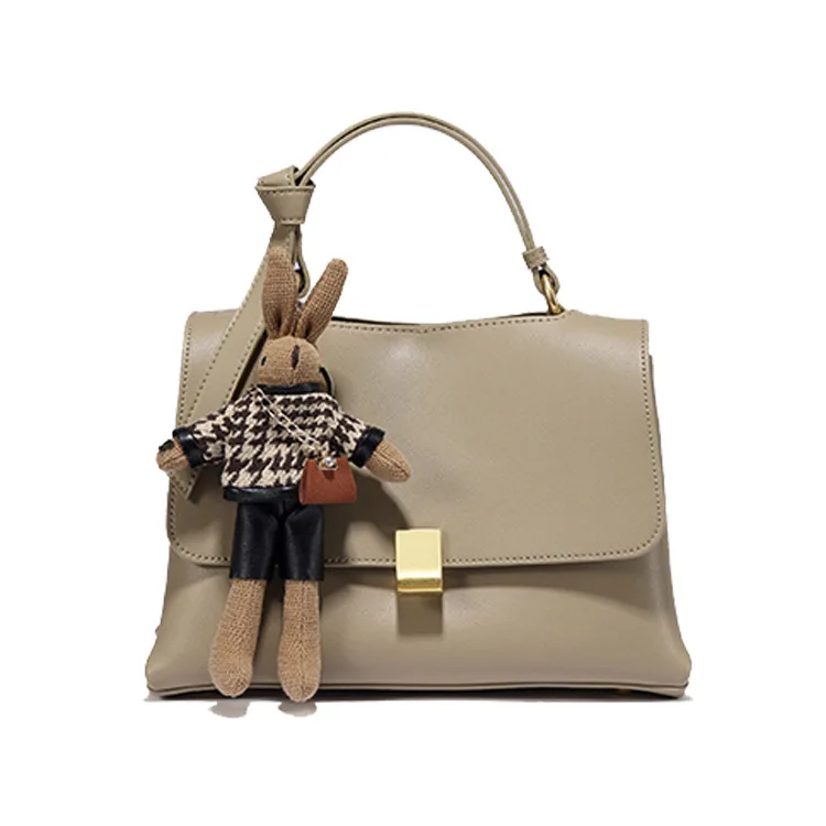 

Quarlity Leather Bag 2020 New Fashion Women's Solid Color One Shoulder Messenger Pack Portable Commute Large Bag D863