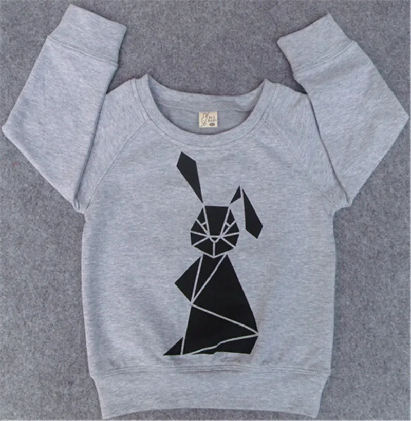 Весна 2020 Детский свитер хлопковые толстовки с капюшоном принтом кролика для