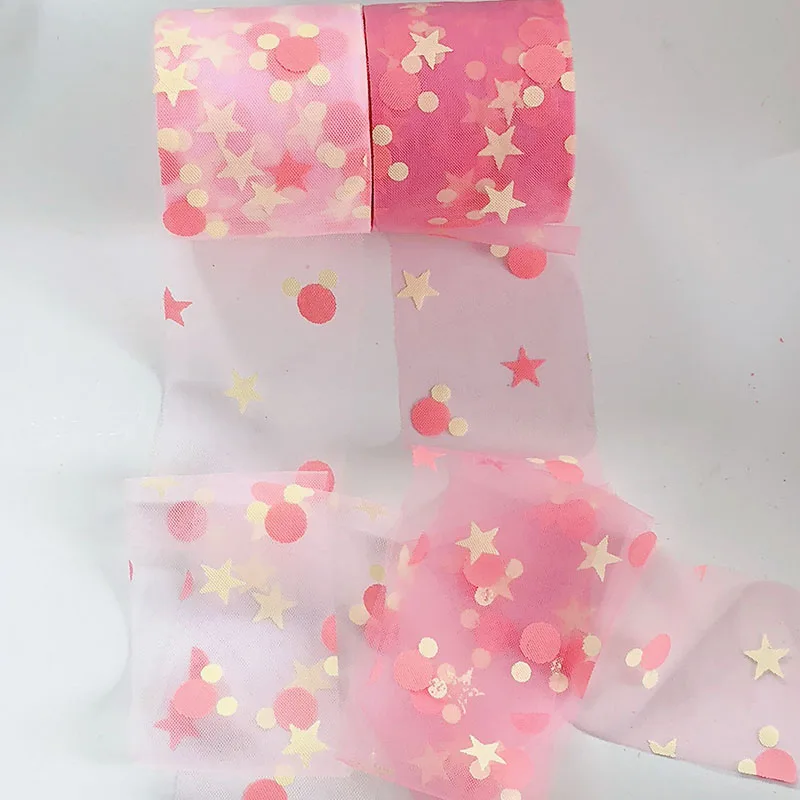 25 ярдов 6 см Блестящий розовый горошек тюль рулон ткань для юбки-пачки Свадебная