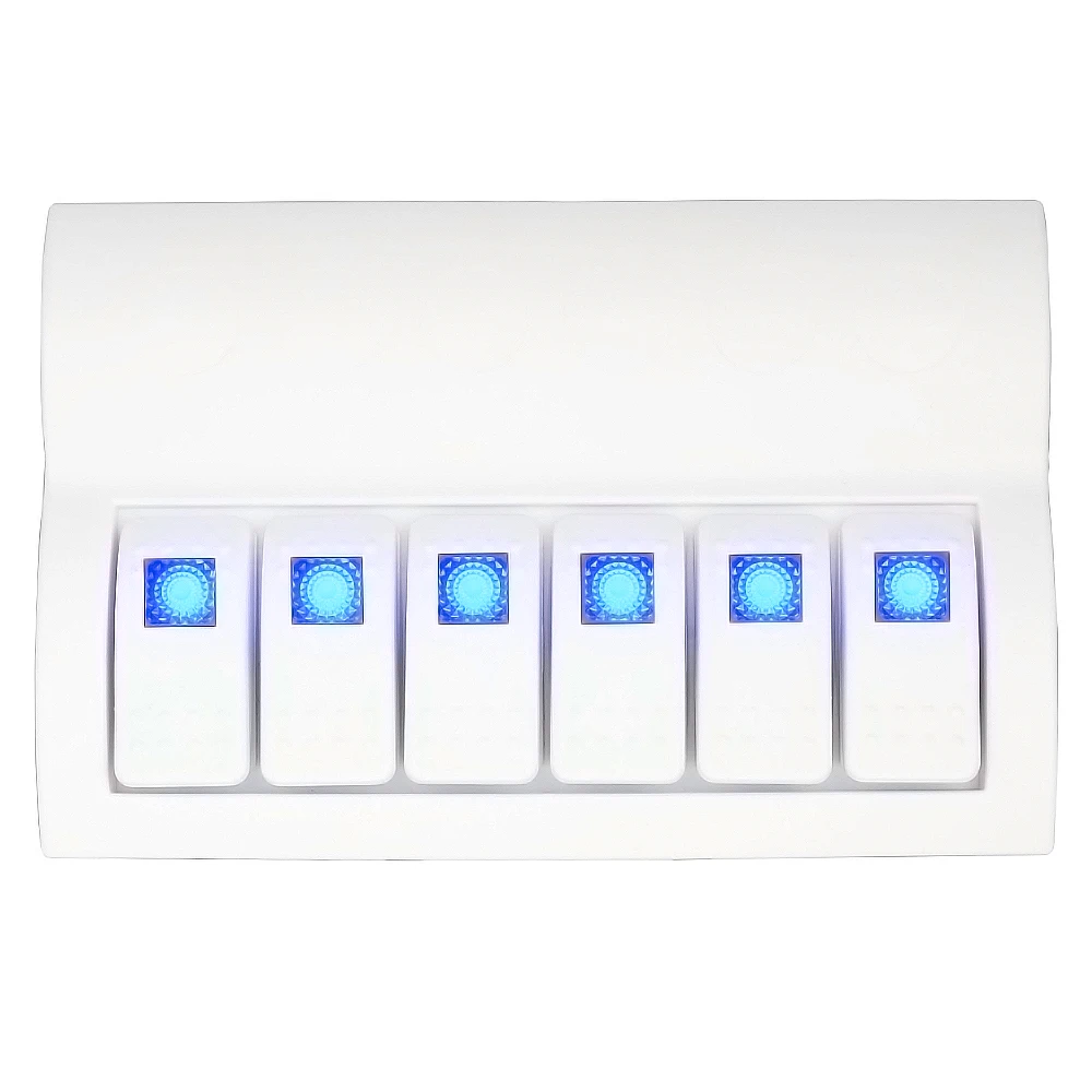 Панель переключателя 6 кнопочный переключатель 12 / 24 В постоянного тока 3 контакта