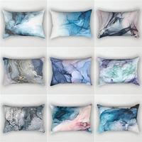 nordic modern abstract ins wind pillow cushion sofa living room model room waist pillow blue geometric cushion pillowcase
