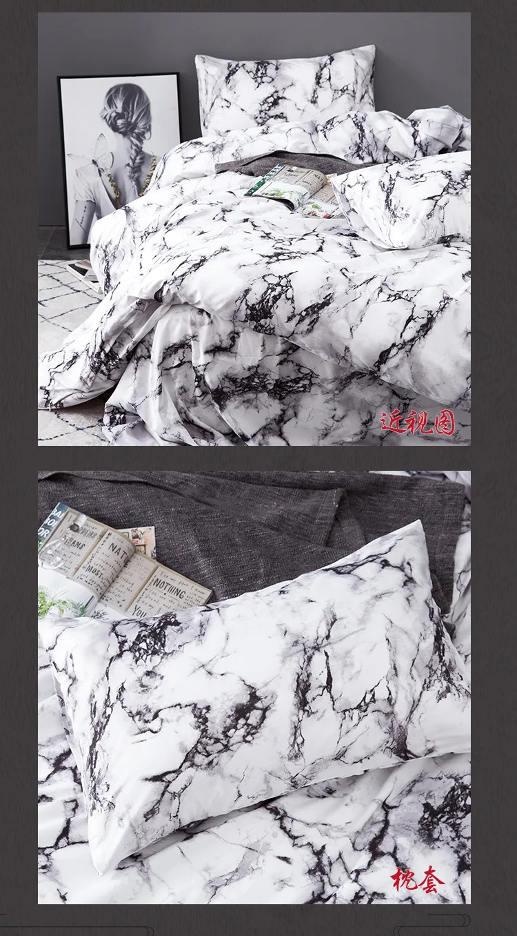 Marble Bedding Set Duvet Cover Twin Queen Quilt Cover Comforter Bedding Sets King