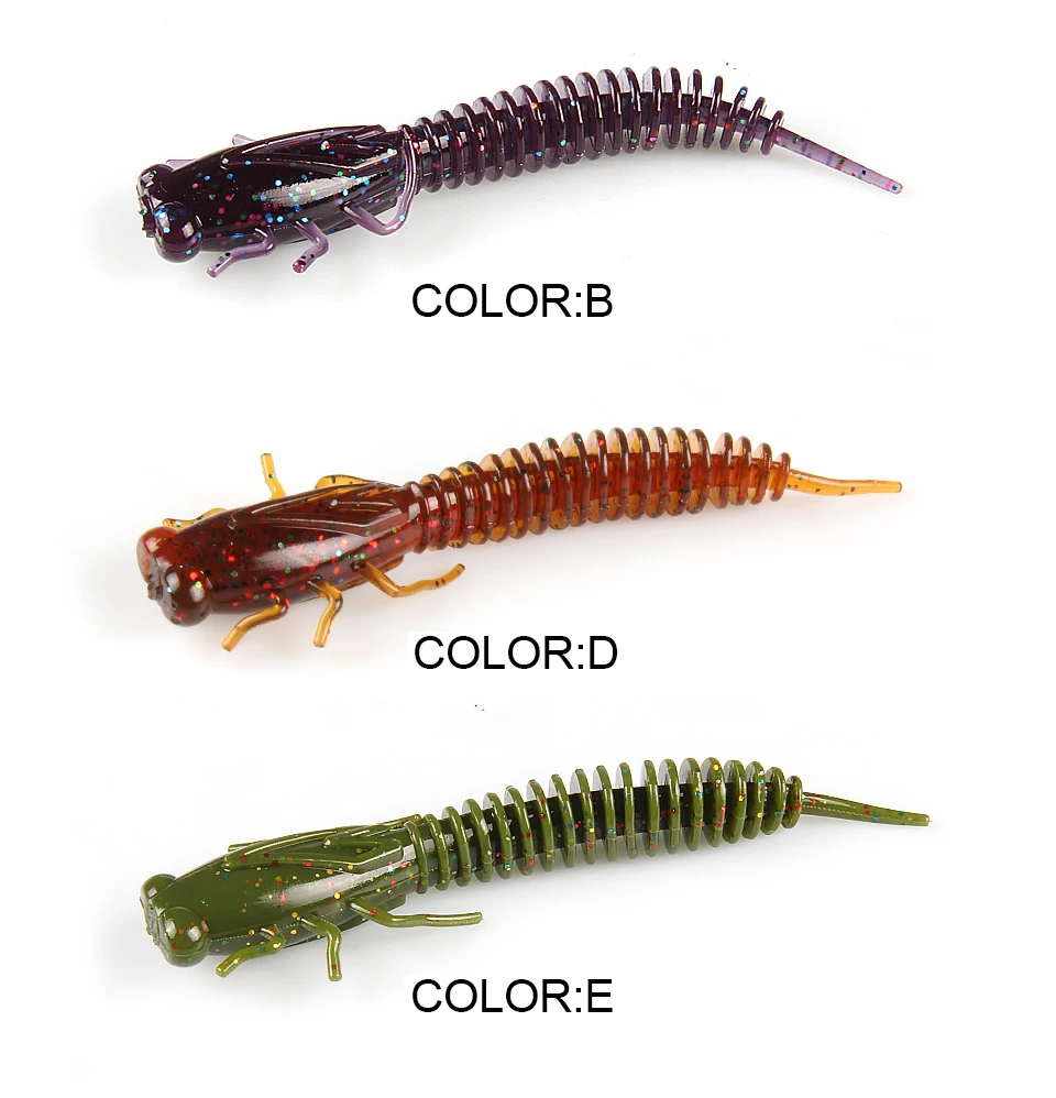 BEARKING Larva 75 мм 2,84 г 8 шт. искусственная Мягкая наживка рыболовный червь силиконовый бас Щука Гольян Swimbait Jigging пластиковые приманки