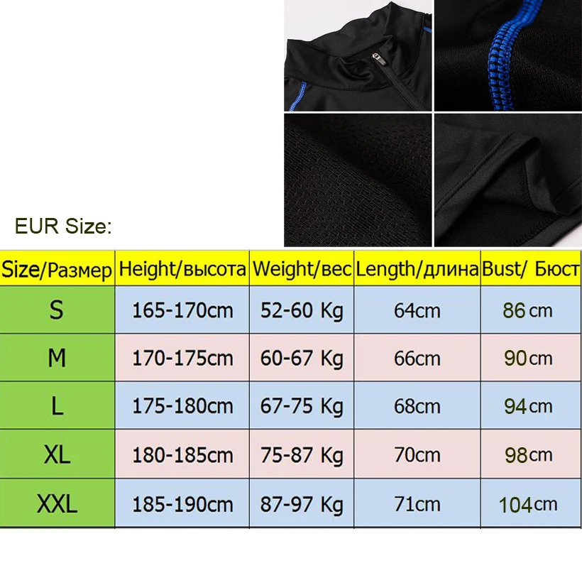 

2021 new men's stand-up collar long-sleeved men's running shirt gym men's gym t-shirt fitness compression top zipper