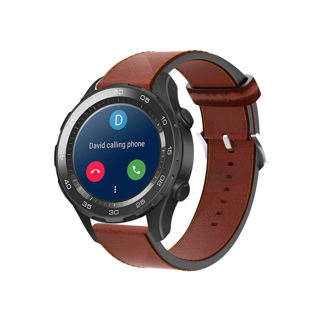 Ремешок кожаный для Huawei Watch GT / 2 Honor Band 22 мм спортивный браслет наручных часов iwatch